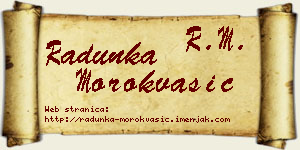 Radunka Morokvašić vizit kartica